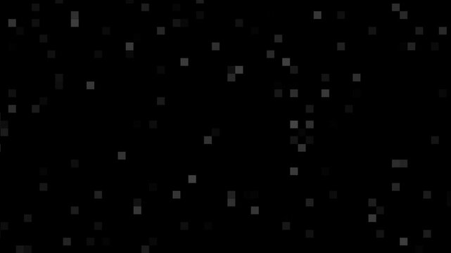 Small gray squares on black background pixels