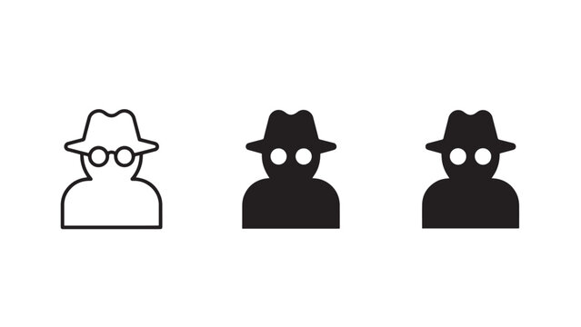 "Incognito spy icons symbolizing privacy and anonymity."