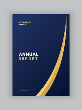 Modern Blue and Gold Corporate Annual Report Template