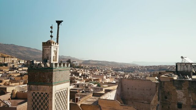 Cityscape Of Fes In Morocco On A Sunny Day 