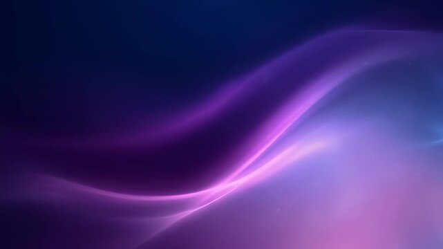 Abstract colorful light waves in purple and blue tones with smooth flowing shapes on dark background