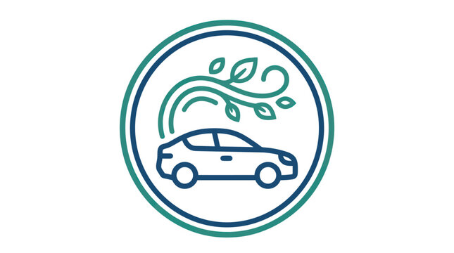 Eco Friendly Car Logo Design Concept.