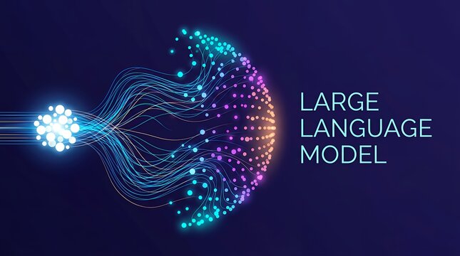 Abstract network of glowing interconnected dots and lines flowing to create a spherical shape representing data flow and artificial intelligence ai technology digital futuristic