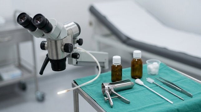 Colposcopy Cervical Exam Equipment Close-Up