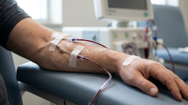 Hemodialysis Fistula Arm Access Close-Up