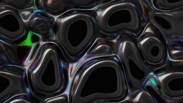 Molten Liquid Chrome Morphing 3D Animation Seamless Loop