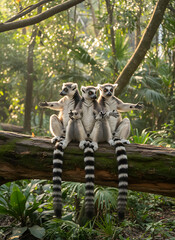 Fototapeta premium ring tailed lemur
