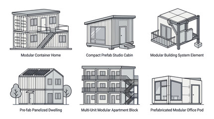 Modular Building Designs: Homes, Cabins, Apartments, and Office Pods © gedang