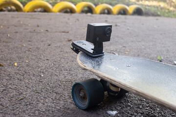 Action camera attached in the skate © Gabrielli