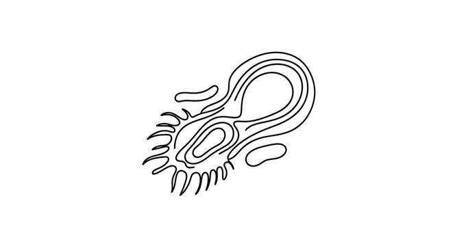 A black line drawing of a creature on a white background whisks bex bz5 via RJ Whisk Auto