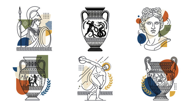 Ancient Greek Art Collection: Mythology, Gods, Athletes, Vases