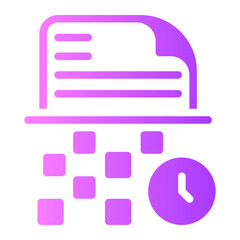 Fototapeta premium data encryption gradient icon