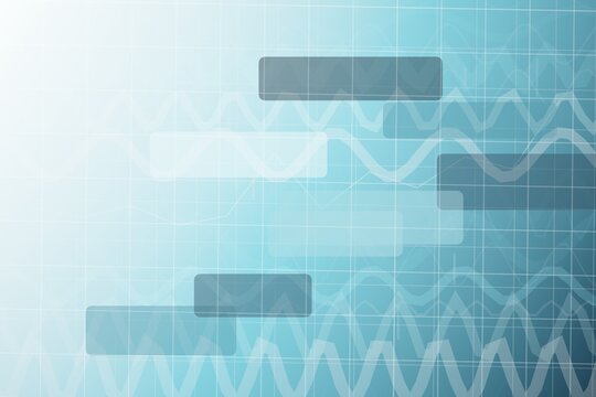 Abstract blue grid and waveform digital background