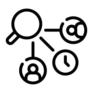 competitive analysis line icon