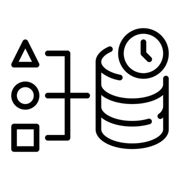data warehouse line icon