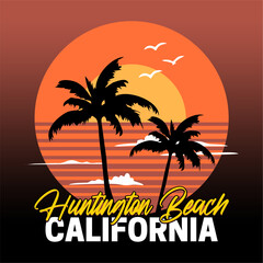 Obraz premium Huntington Beach California with its charming and extraordinary natural scenery