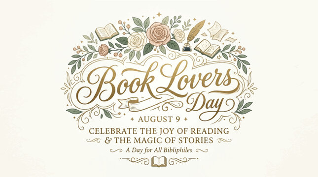 Book Lovers Day, Reading Celebration, Literary Event, Bookmarks, Floral Illustrations