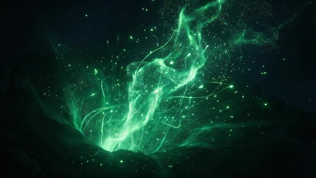 緑のオーラ噴出の激アツループ動画