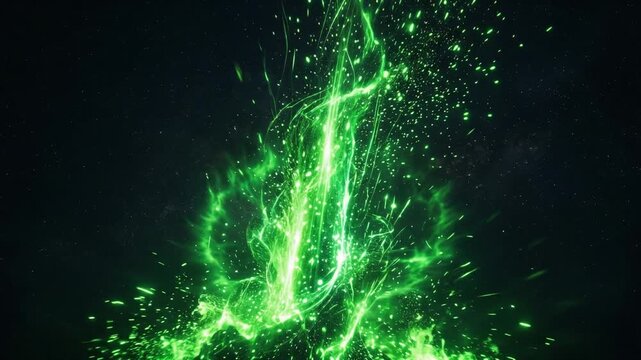 緑のオーラ噴出の激アツループ動画