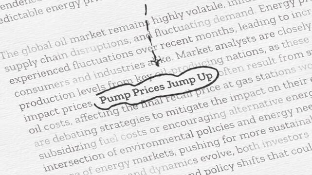 OPEC Oil Cut Concept: Rising Fuel Prices Typography
