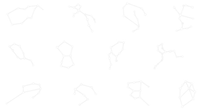 Celestial Constellation Outlines - Zodiac Signs and Star Patterns