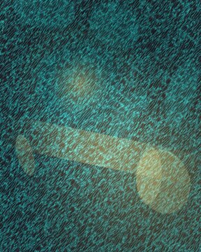 Aerial view of turquoise ocean with sandy shallows