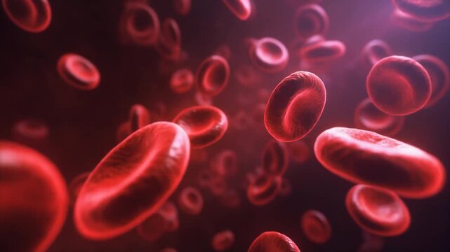 Red Blood Cells Flow Medical Research Background
