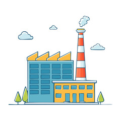 Naklejka premium Flat design skyscraper with construction crane