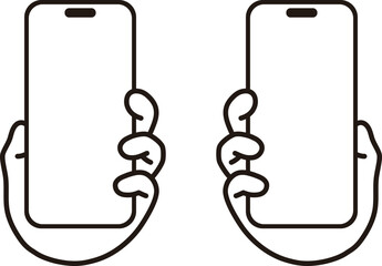 スマホを持つ手 © デザインルームエム