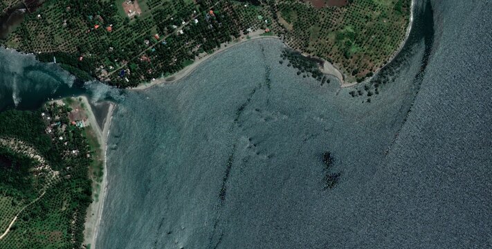 Satellite View Palawan Twin Coastal Villages Bay