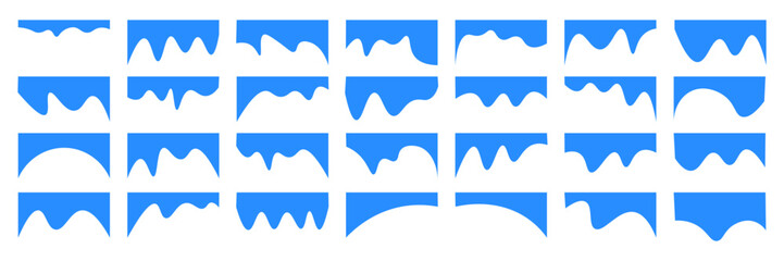 Set of down border, separator, divider  shapes vector illustration © muhammad