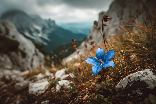 spring flowers in the mountains