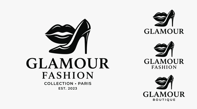 Black High Heel Shoe Logos.