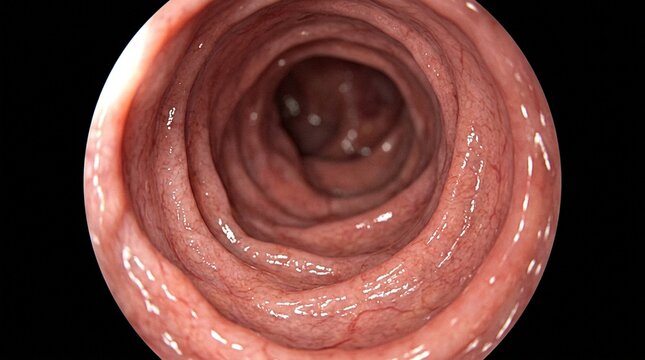 Gastroscopy View of Stomach Lining &ndash; Endoscopic Digestive Health Examination Concept