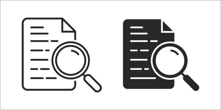 Case studies icon isolated on white background, business research analysis document symbol for project evaluation reporting strategy planning education and modern vector illustrations.