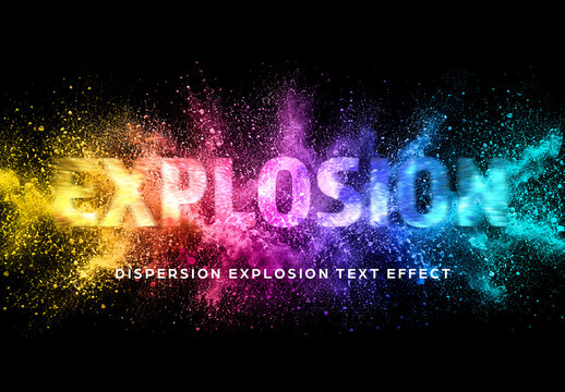 Dispersion Explosion Text Effect
