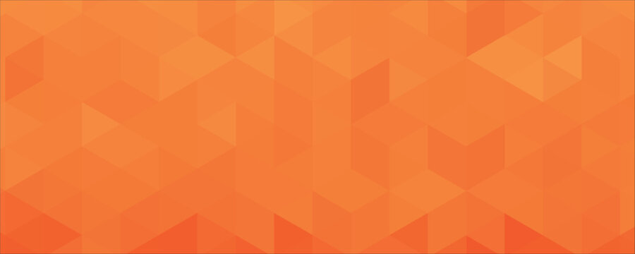 Abstract orange gradient geometric triangle low poly background. Seamless polygonal texture pattern vector illustration template for creative design banner.