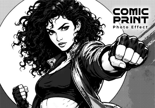 Comic Print Photo Effect