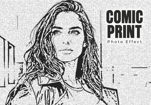 Comic Print Photo Effect