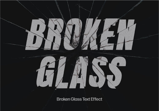 Broken Glass Text Effect
