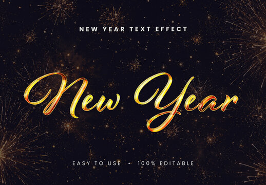 New Year Text Effect