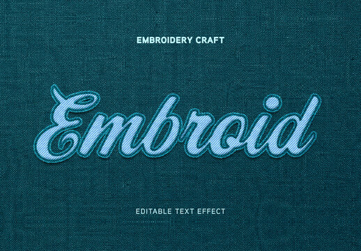 Embroidery Craft Text Effect