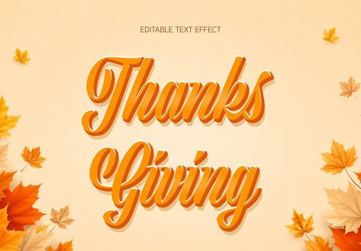 Thanksgiving Text Effect