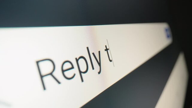 Motorized moving shot of using artificial intelligence to reply to an email with text prompt