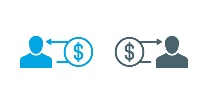 Borrower Icon Multiple Style Vector with Financial Customer Credit Application and Banking Concepts