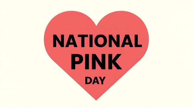 National piny day text animation inside a red heart shape for social media holiday celebration post