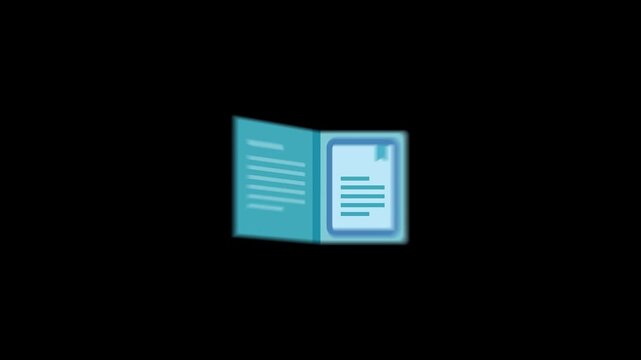 Dynamic Digital Book Animation Revealing Text Content on Open Pages for Educational Media and Presentations