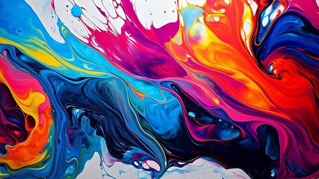 Digital neon graffiti marble swirl curve abstract  background