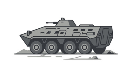 Detailed wheeled armored infantry fighting vehicle profile. © murtiyem
