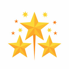 Obraz premium Golden Stars Illustration